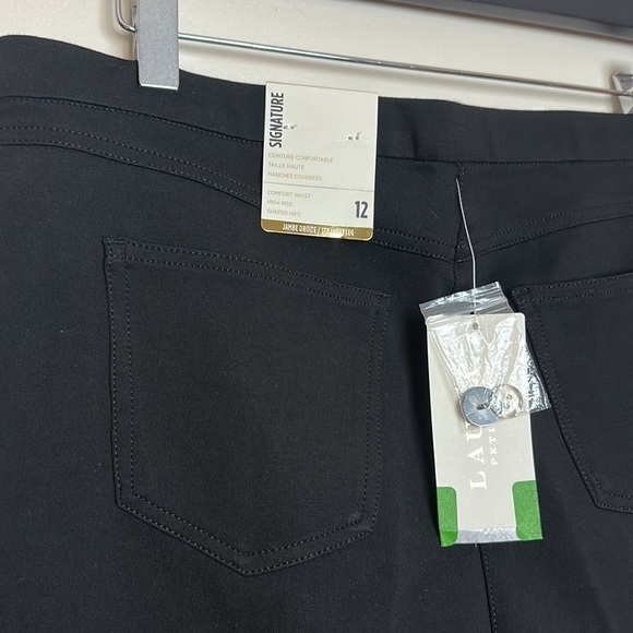 Laura Petites Signature Fit Straight Leg Comfort Stretch Black Pants - Picture 14 of 14